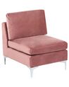 1 personers sofamodul lyserød velour EVJA_858718