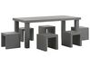 6 Seater Concrete Garden Dining Set Stools Grey TARANTO_789729