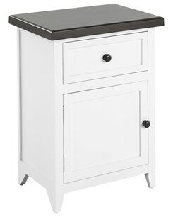 Yöpöytä puu valkoinen/ruskea 40 x 30 x 55 cm LAYOLA Yöpöytä puu valkoinen/ruskea 40 x 30 x 55 cm LAYOLA