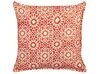 Set of 2 Cotton Cushions Geometric Pattern 45 x 45 cm Red CEIBA_839090