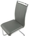 Sada 2 jídelních židlí z eko kůže šedé GREEDIN_790060