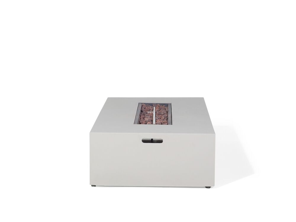 Feuerstelle beige Leichtbeton rechteckig PAVO | Beliani.at