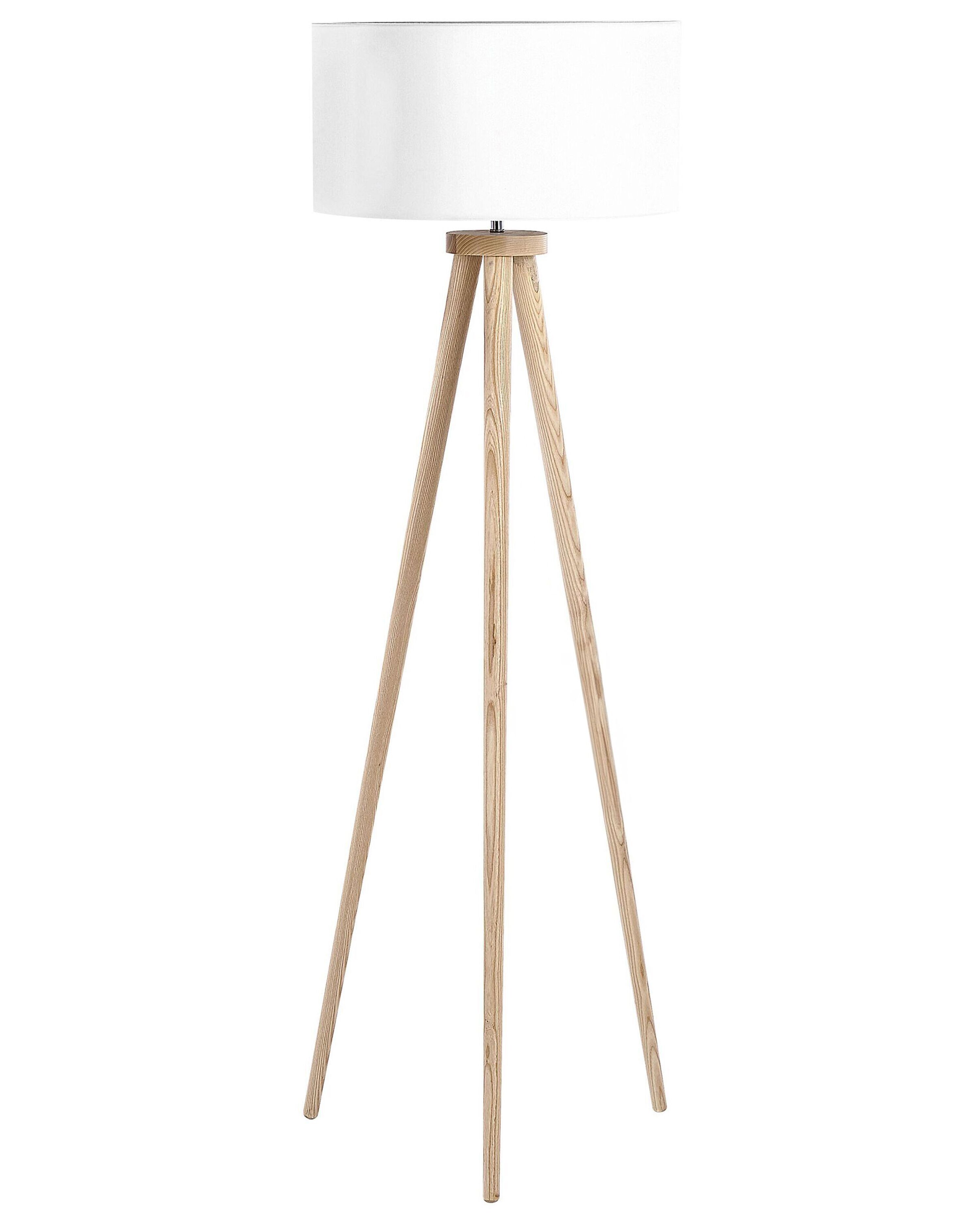 Wooden Tripod NITRA White Floor Lamp