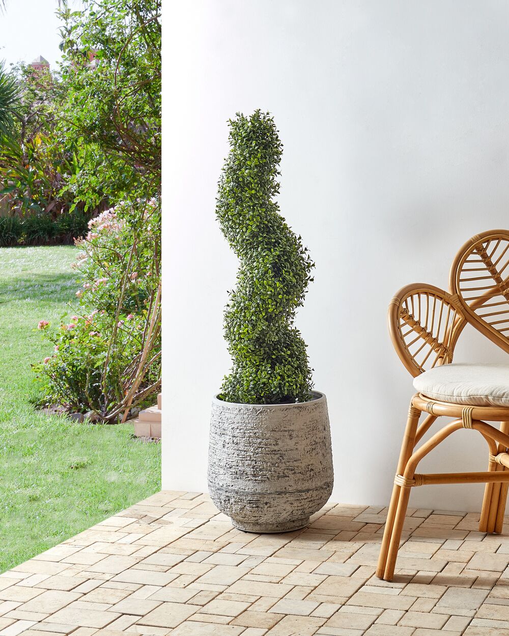 Artificial shop potted trees