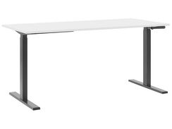 Työpöytä säädettävä valkoinen/musta 160 cm DESTIN II