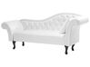 Right Hand Faux Leather Chaise Lounge White LATTES_697378