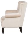 Velvet Wingback Chair Beige SVEDALA_716304