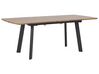 Table à manger extensible effet bois foncé et noire 160/200 x 90 cm SALVADOR_785993
