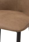Conjunto de 2 cadeiras em pele sintética castanha dourada CLAYTON_693358