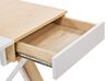 Biurko z szufladą 120 x 60 cm jasne drewno z białym HAMDEN_772829