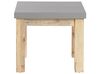Set de jardin table et 6 tabourets gris en fibre-ciment et bois OSTUNI_804638