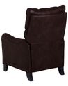 Faux Leather Recliner Chair Brown ROYSTON_710289