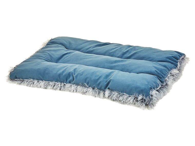 Velvet Dog Bed 60 x 45 cm Blue ERGANI_826439