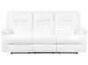 3 Seater Faux Leather Manual Recliner Sofa White BERGEN_911079