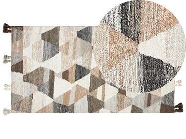 Kelim Teppich Wolle mehrfarbig 80 x 150 cm Patchwork Kurzflor ARGAVAND