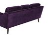 3 Seater Velvet Sofa Purple LOKKA_705469