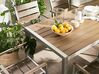 Hnedá hliníková záhradná jedálenská súprava stola a stoličiek VERNIE_760409
