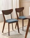 Lot de 2 chaises de salle à manger en bois foncé ERIE_831982