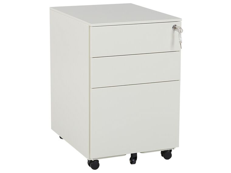 3 Drawer Metal Storage Cabinet Off-White CAMI_826224