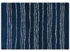 Teppich blau / weiss 160 x 230 cm Streifenmuster Shaggy TASHIR_854445