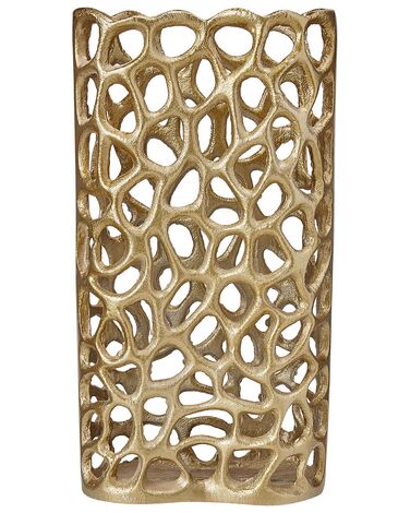 Vaso decorativo em metal dourado 33 cm SANCHI