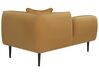 Right Hand Boucle Chaise Lounge Mustard CHEVANNES_895433