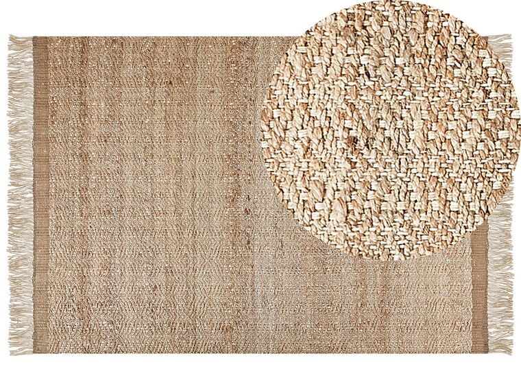 Jutový koberec 160 x 230 cm béžový ABANA_853584