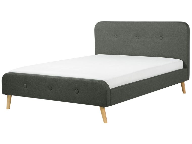 Fabric EU Super King Size Bed Grey RENNES_707995