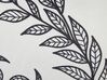 Lot de 2 coussins velours motif feuilles blanc et noir 45 x 45 cm CUPHEA_818741
