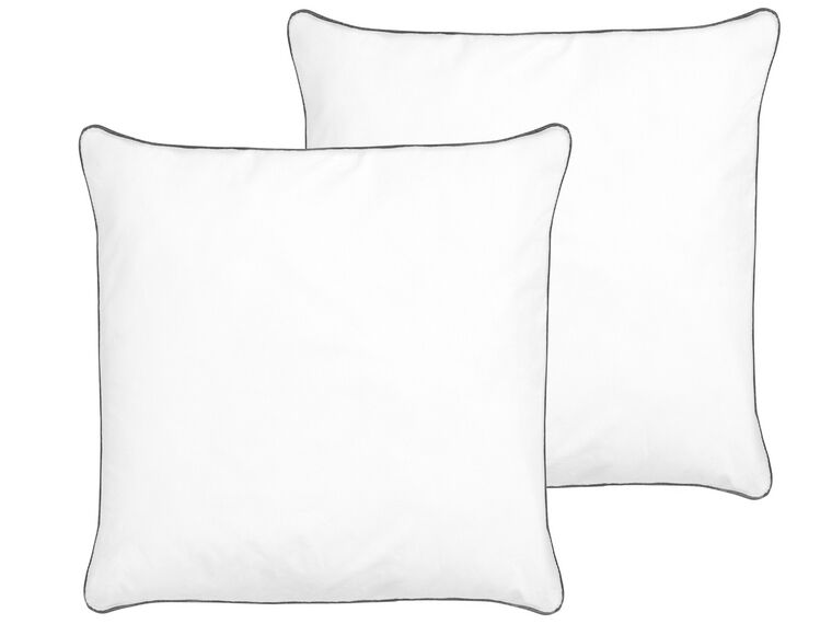 Set of 2 Microfibre Bed Low Profile Pillows 80 x 80 cm PELISTER_765673