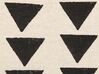 Lot de 2 coussins en coton à motif de triangle beige et noir 45 x 45 cm CERCIS_838761