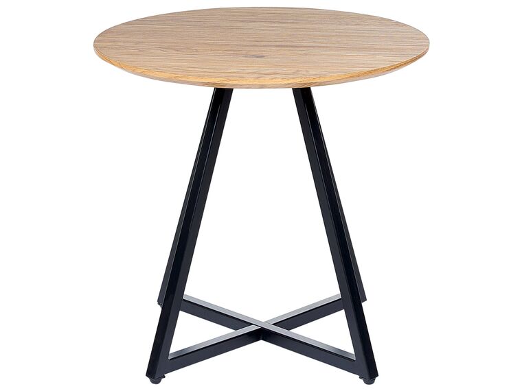Side Table Light Wood with Black ATOKA_851295