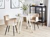 Round Dining Table ⌀ 80 cm Marble Effect and White GUTIERE_850643