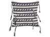 Set of 2 Cotton Cushions Striped Pattern 45 x 45 cm Black and White ENDIVE_843531