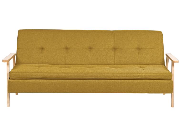 Fabric Sofa Bed Yellow TJORN_902873