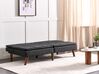 Sofá-cama de 3 lugares em tecido preto RONNE_912320