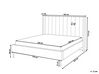 Łóżko welurowe 160 x 200 cm beżowe VILLETTE_832595