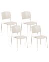 Set of 4 Dining Chairs Beige ASTORIA_868260