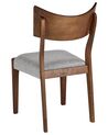 Zestaw 2 krzeseł do jadalni drewniany ciemny z szarym EDEN_832021