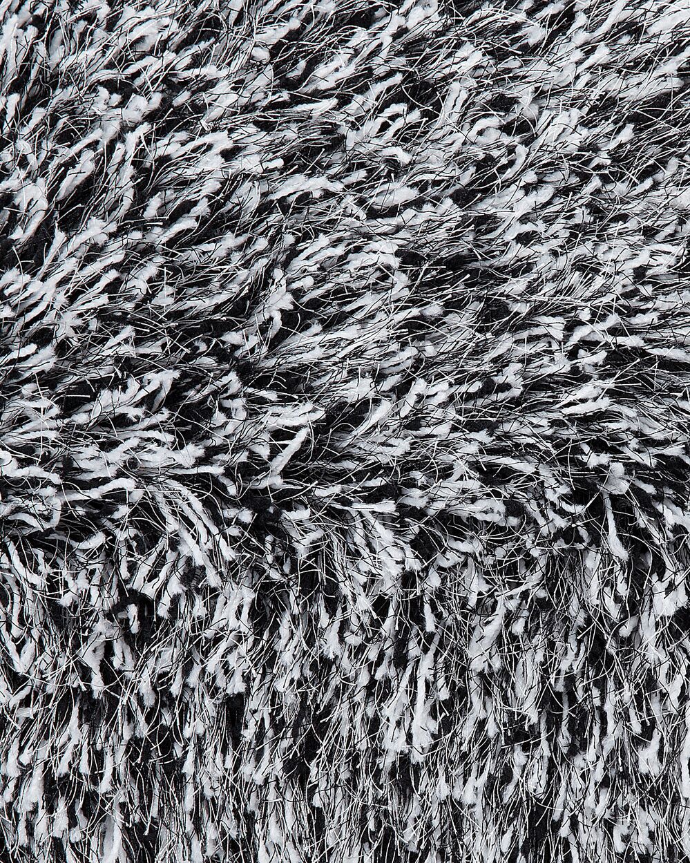 Shaggy Area Rug 160 x 230 cm Black and White CIDE Beliani.co.uk