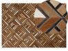 Teppich Kuhfell braun 140 x 200 cm geometrisches Muster Kurzflor TEKIR_764619