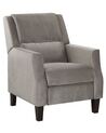 Velvet Recliner Chair Grey EGERSUND_794192