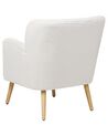 Boucle Armchair With Footrest White TUMBA_887145