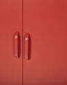 2 Door Metal Storage Cabinet Red VARNA_870377