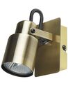 Set of 2 Metal Spotlight Lamps Brass BONTE_828742