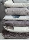 Set of 2 Cotton Cushions Geometric Pattern 45 x 45 cm Grey WEDELIA_770323