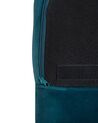 Silla mecedora de terciopelo azul turquesa/madera clara/negro ELLAN_745383