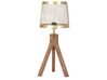 Tischlampe Mango Holz dunkelbraun / messing 63 cm Trommelform Giiter-Design BEKI_868164