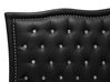 Faux Leather EU King Size Bed Black METZ_731007