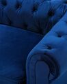 Poltrona vintage in tessuto vellutato blu CHESTERFIELD_711765